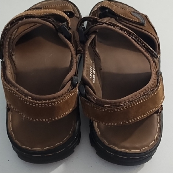 Brown Sandals with Adjustable 3 Velcro Straps - Picture 9 of 13